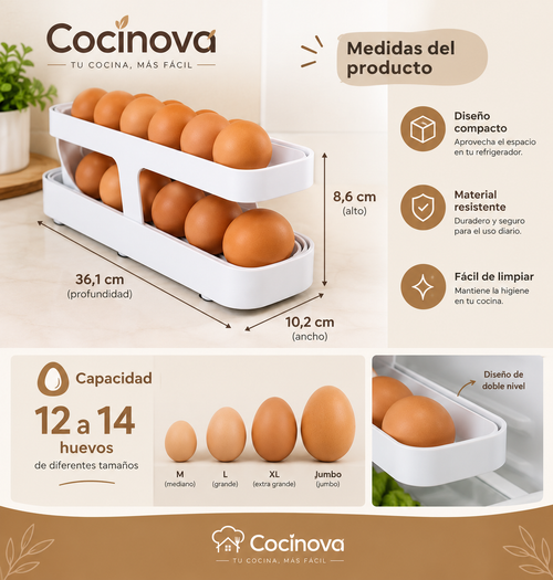 Huevera Organizadora y Dispensadora De Huevos