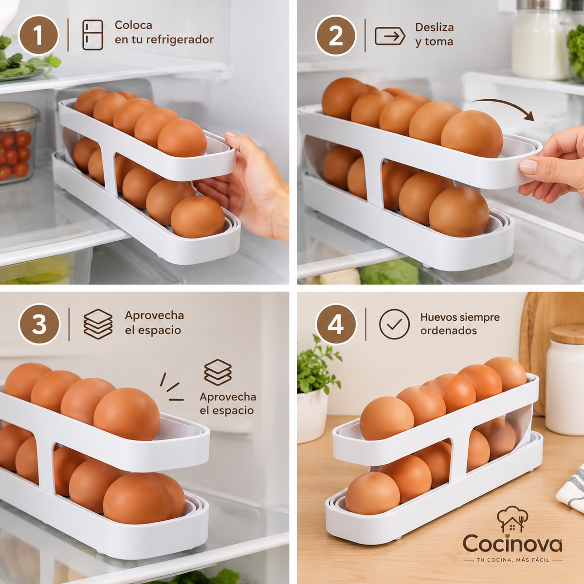 Huevera Organizadora y Dispensadora De Huevos